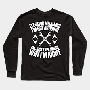 Elevator Mechanic Elevator Installer Long Sleeve T-Shirt